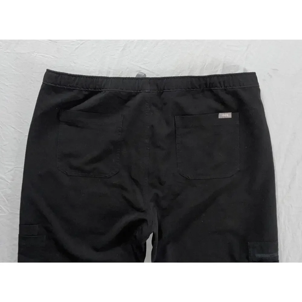 FIGs Technical Collection Men's Cairo Cargo Scrub Bottoms. Black, Men's XL. EUC!
